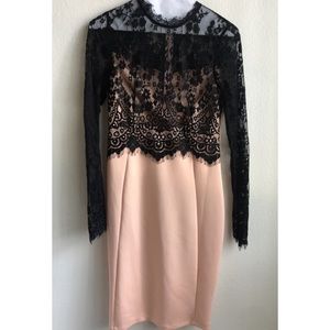 Black Lace with Pink Dress